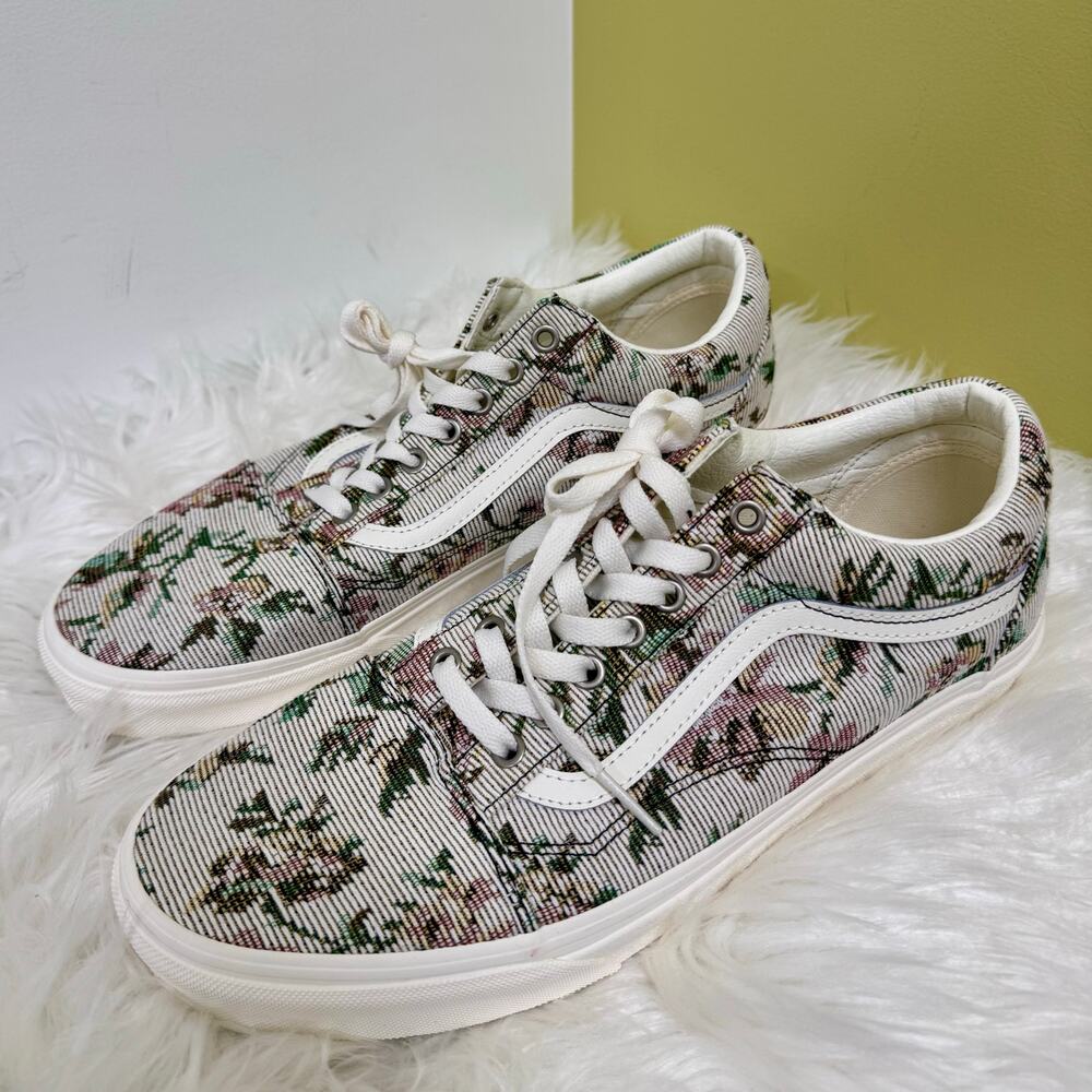 Vans Old Skool Sneakers Tapestry Floral Marshmallow Mens 11.5 / Womens 13 NWT